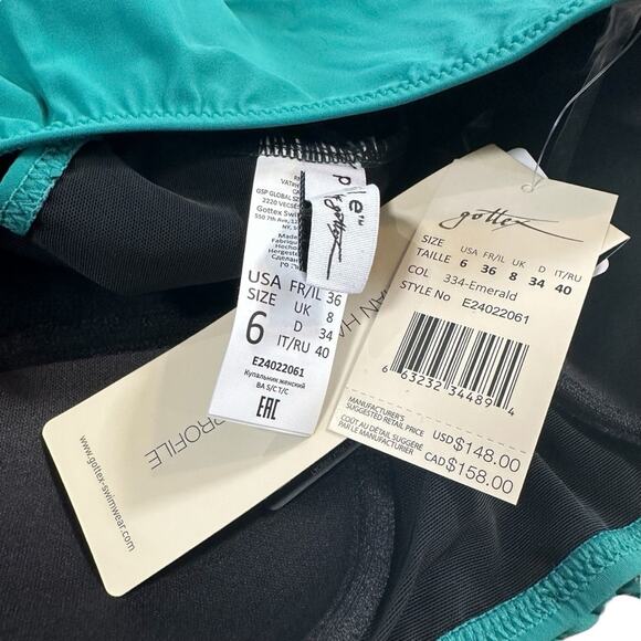 Gottex Swimwear Kundala One Shoulder One Piece Swimsuit Size 6 - Picture 7 of 8